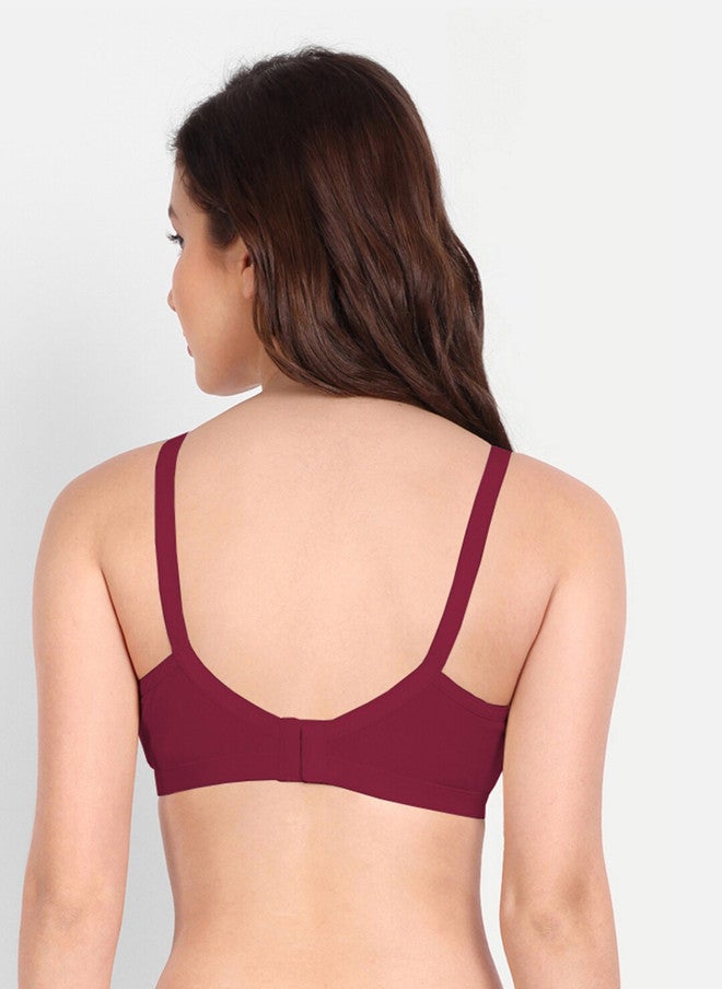 FIMS Pack of 2 Non Padded Full Coverage Cotton Everyday Bra - Image 4