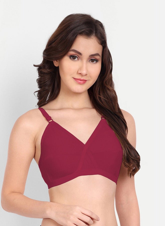 FIMS Pack of 2 Non Padded Full Coverage Cotton Everyday Bra - Image 3