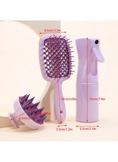 ORiTi 4pcs Scalp Massage Hair Comb Set Hollow Out Scalp Massage Air Cushion Comb Shampoo Hair Care Brush Mist Spray Bottle  - Image 3