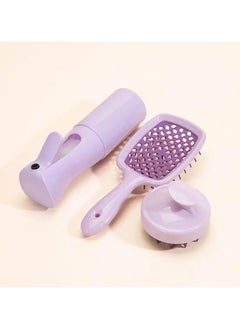 ORiTi 4pcs Scalp Massage Hair Comb Set Hollow Out Scalp Massage Air Cushion Comb Shampoo Hair Care Brush Mist Spray Bottle  - Image 4