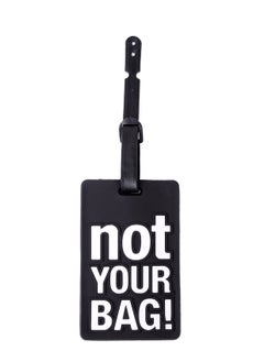 Cuisine Art Luggage Tag with Name ID Card, Personalized Identifier ID Labels, Flexible PVC Travel Tags, Secure Travel Luggage Labels for Baggage Identity, Suitcase Tag  – "Not Your Bag" Text, Black  - Image 1
