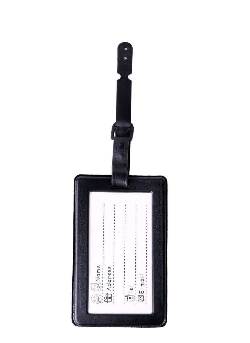 Cuisine Art Luggage Tag with Name ID Card, Personalized Identifier ID Labels, Flexible PVC Travel Tags, Secure Travel Luggage Labels for Baggage Identity, Suitcase Tag  – "Not Your Bag" Text, Black  - Image 2