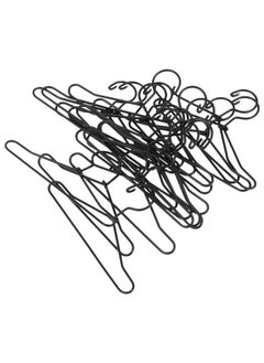EXCEART 20 Pcs Doll Clothes Hanger Metal Doll Outfit Hanger Wardrobe Doll Clothes Accessories For Doll Clothes Gown Dress Outfit 65Mm Black  - Image 2