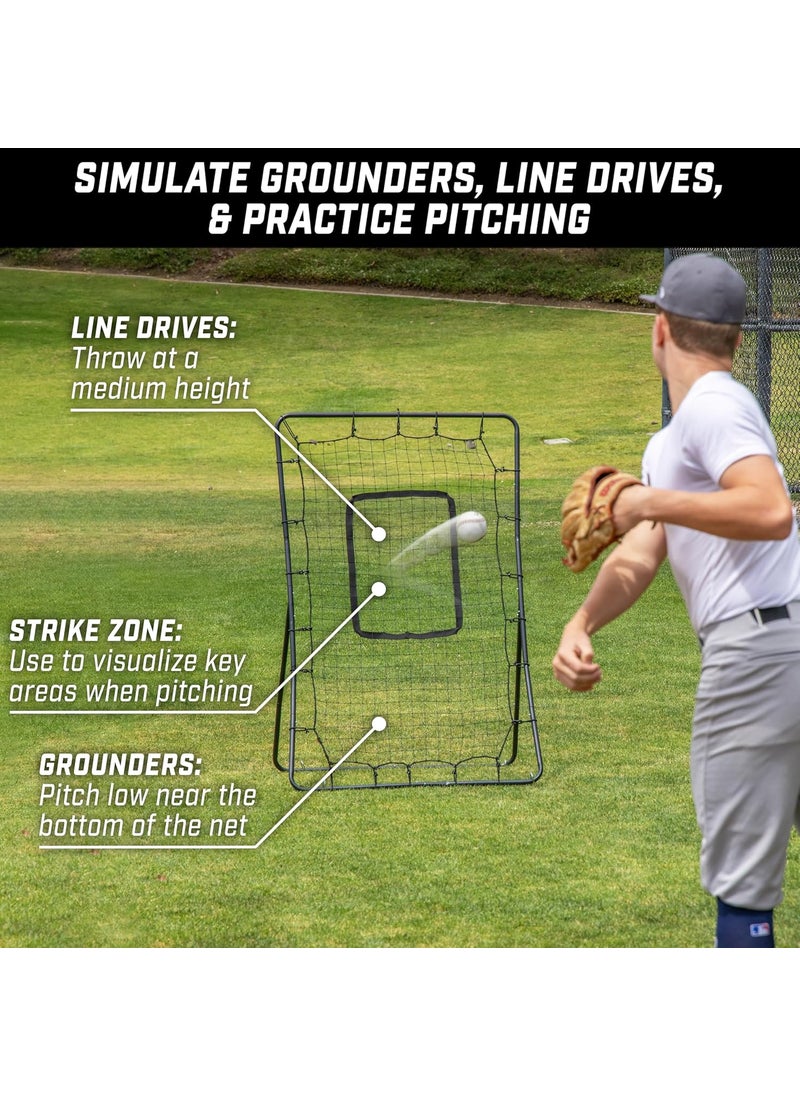GoSports GoSports 5 x 3 ft Baseball  Softball Pitching and Fielding Rebounder  Pitch Back Net with Strike Zone  - Image 2