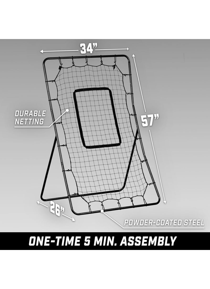 GoSports GoSports 5 x 3 ft Baseball  Softball Pitching and Fielding Rebounder  Pitch Back Net with Strike Zone  - Image 3