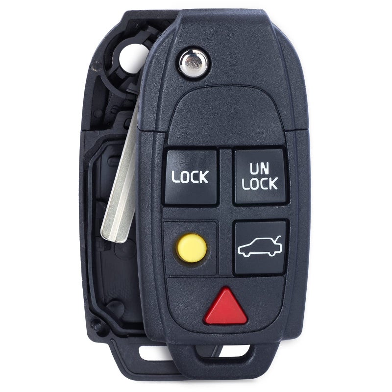 Beefunny Replacement Folding Remote Key Case Fob 5 Button for Volvo XC70 XC90 20032014 1