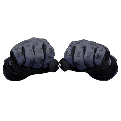 Aqualung Men's Admiral III Gloves - 2mm Neoprene Ergonomic Full Finger Diving Gloves with Poly-Suede Palm & Adjustable Wrist Closure for Warm Water Scuba Diving, X-Small - Image 2