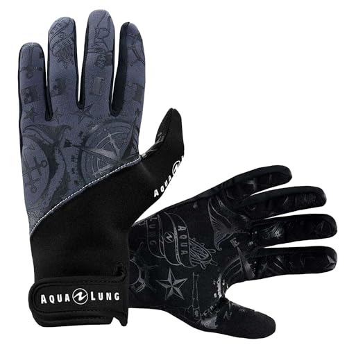 Aqualung Men's Admiral III Gloves - 2mm Neoprene Ergonomic Full Finger Diving Gloves with Poly-Suede Palm & Adjustable Wrist Closure for Warm Water Scuba Diving, X-Small - Image 5