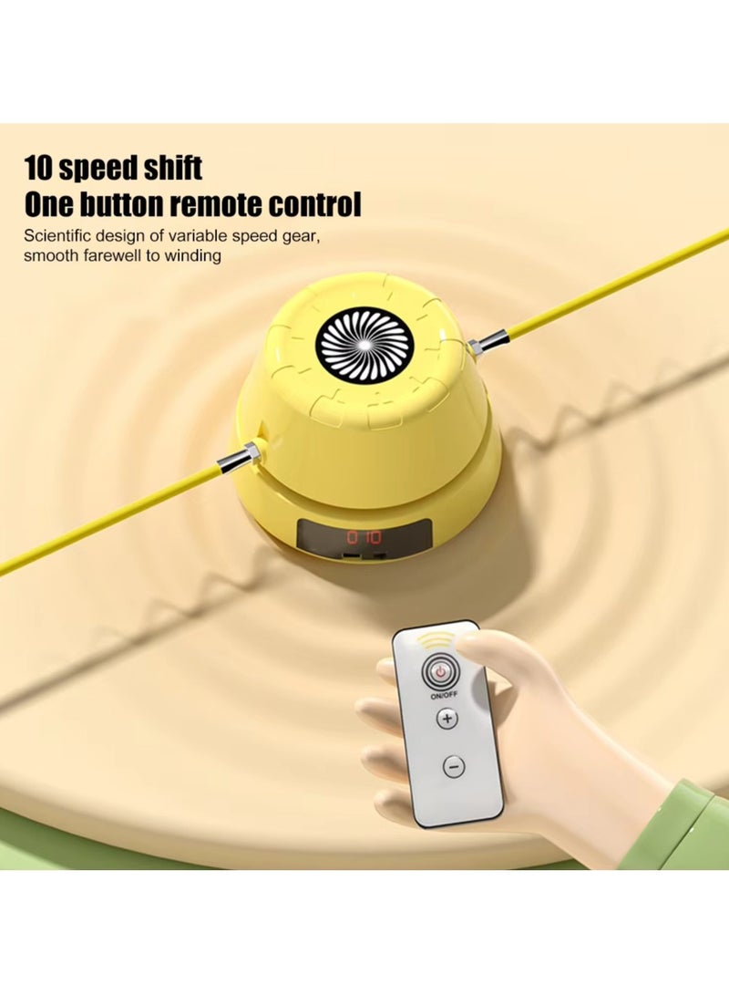 ارواق آلة حبل القفز الكهربائية مع جهاز تحكم عن بعد وعداد رقمي وحبل قفز ذكي أوتوماتيكي للأطفال والكبار وتدريب اللياقة البدنية - Image 3