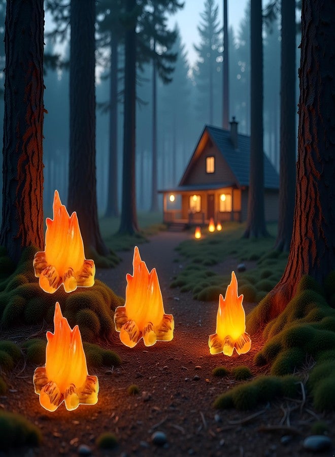 WaigN 3-Pack Miniature Campfire Models - Resin Fake Fire for Dollhouse Ornaments, Halloween Decorations, and Micro Landscapes - Handcrafted Mini Fire Beads for Creative Displays, Decorations - Image 4