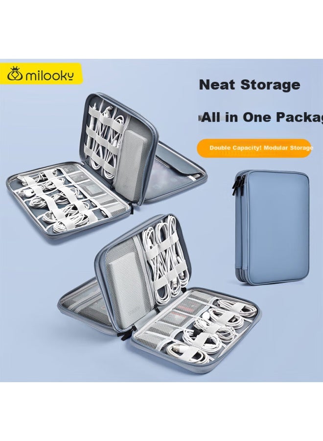 Milooky Digital Accessory Storage Bag Portable Usb Drive Tablet Ipad Charger Earphone Data Cable Makeup Bag Multifunctional - Image 2