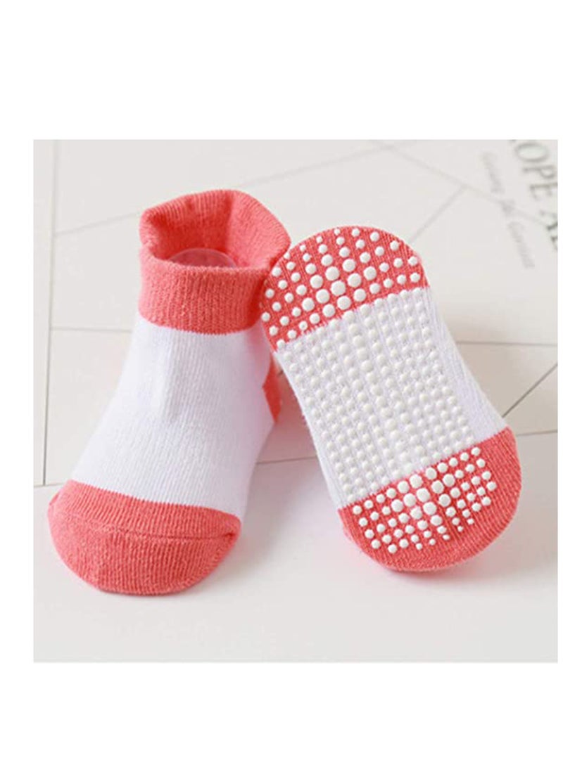 12 Pairs Anti Slip Toddler Socks, Non Skid Ankle Socks with Grips for Toddler Kids Girls, Kids 3 Years - Image 2