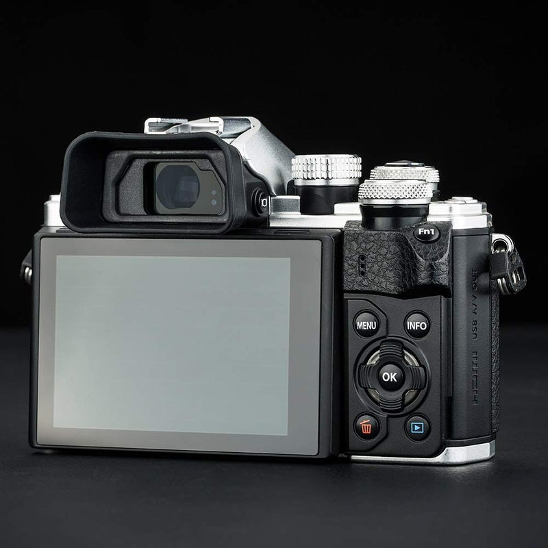 Kiorafoto Soft Silicon Camera Viewfinder Eyecup Eyepiece Eyeshade for Olympus OM System OM-3 OM-5 Mark II OM-D E-M10 Mark IV III II & E-M5 Mark III II Mirrorless Camera, Replaces Olympus EP-16 EP-15 Eye Cup - Image 2