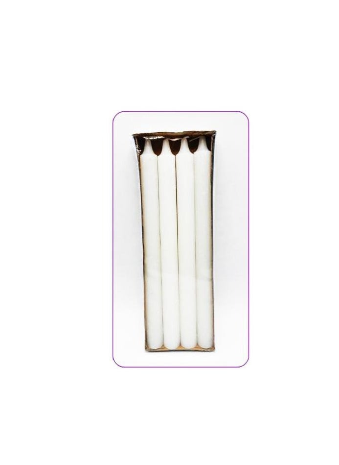 AL QADAH - White Candle 2.2x24Cm.4Pcs Set 75G - Image 1