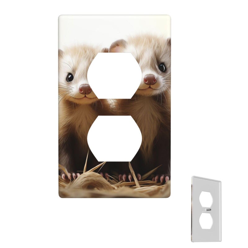 Standard Size Ferrets Light Switch Cover Wall Plate Single Toggle 1 Gang Blank Outlet Cover for Kitchen Bathroom Bedroom Decor - Image 2