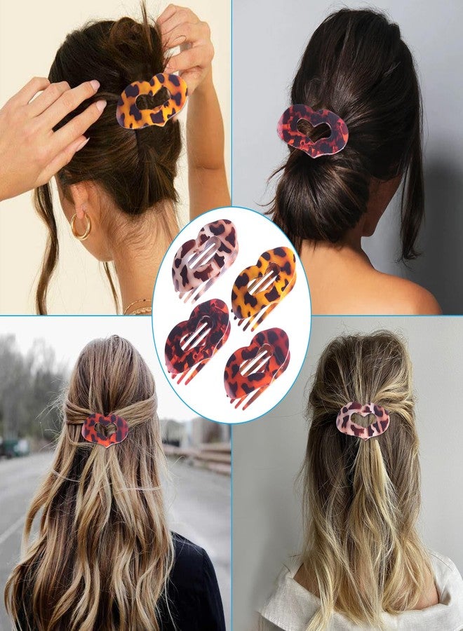 Aaiffey Flat Hair Clips for Women,Flat Claw Clips Lay Down Clips for Hair French Duck Billed Strong Hold Jaw Claw for Thick Thin Hair 4 Pcs - Image 5