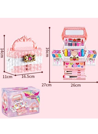 مجموعة مكياج للأطفال للبنات، مجموعة مكياج حقيقية للبنات، ألعاب مكياج آمنة وقابلة للغسل وغير سامة للأطفال من سن 4 و5 و6 و7 سنوات فما فوق، هدايا عيد الميلاد - view 2