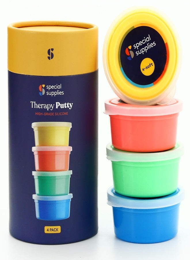Special Supplies Therapy Putty for Teens and Adults - Resistive Hand Exercise Stress Relief Therapy Putty Kit, Set of 4 Strengths, Three Ounces of Each Putty (Primary Colors) - Image 1