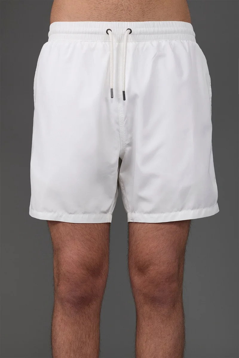 Single-colour men's swimwear - White