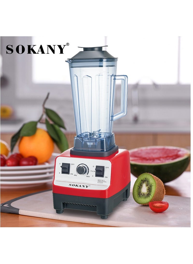 sokany Multifunctional Countertop Blenders Ice Shaver Food Grinder 2L 4500W SK-444 Black Red - Image 3