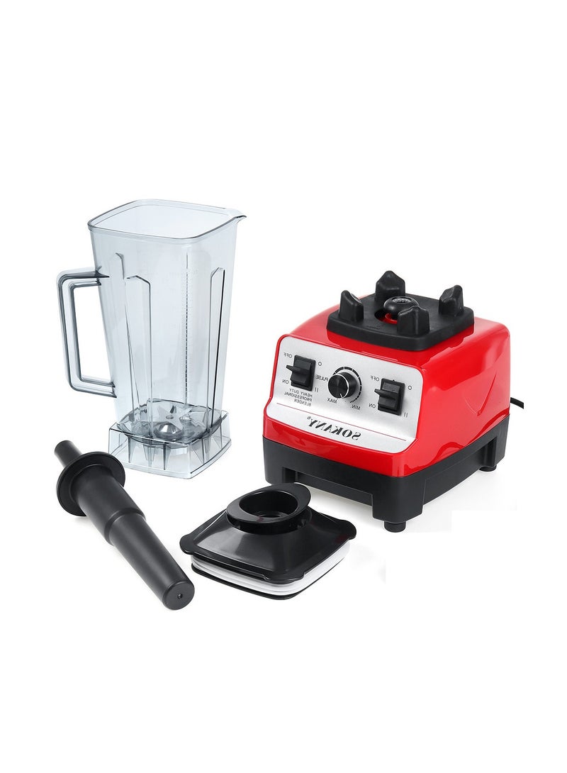 sokany Multifunctional Countertop Blenders Ice Shaver Food Grinder 2L 4500W SK-444 Black Red - Image 4