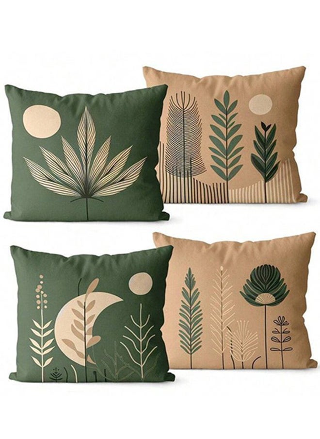 snooze Cushion cover set 4pcs, 40*40 cm, Floral design  - Image 1