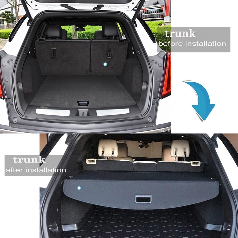 Vesul Tonneau Cover for Cadillac XT5 2017-2019 - Black Cargo Cover - Image 2