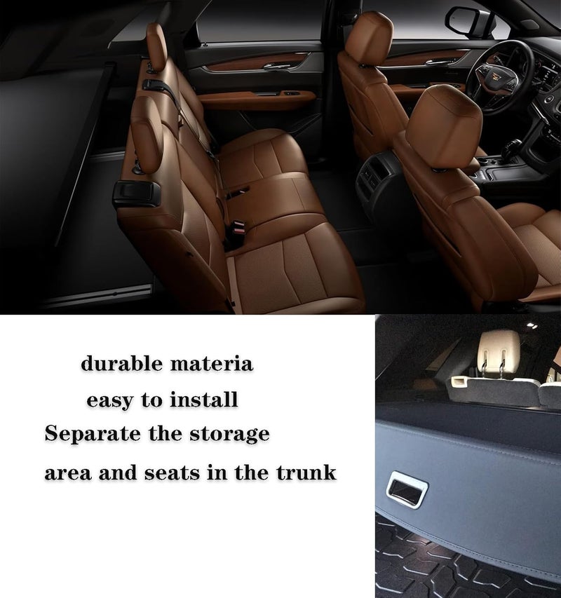 Vesul Tonneau Cover for Cadillac XT5 2017-2019 - Black Cargo Cover - Image 5
