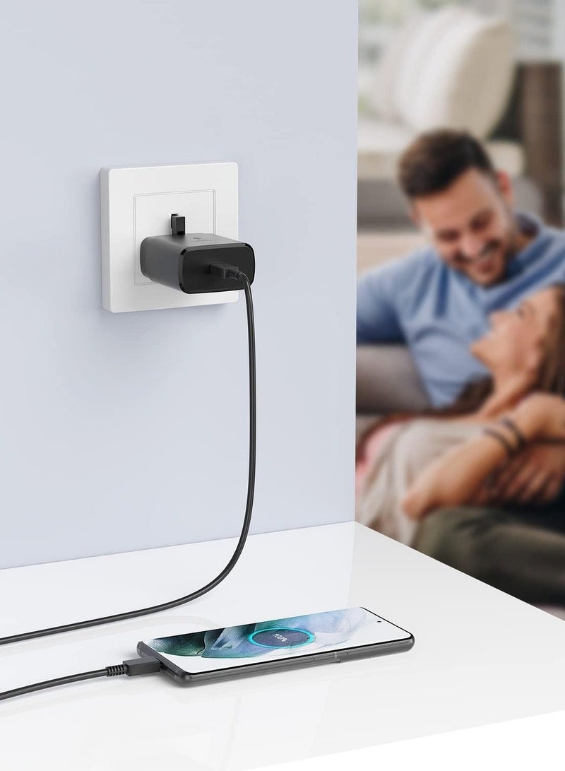 MUNTAQI Compatible for 45W Samsung Charger Plug with 1.5M Cable for Samsung Galaxy S23/S23+/S23Ultra S22/S22+/S22Ultra S21/S21+/S21Ultra S20 A33,A72,A71,A53,A52,A51,A50,M33, UK Wall USB C Power Adapter - Image 5