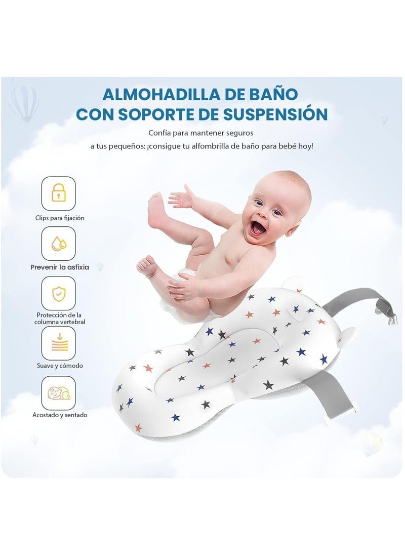 Gonice Gonice Folding Baby Bathtub, Baby Bath Tub with Non-Slip Cushion and Temperature Display, Portable Travel Bathtub for Newborn (Gray)  - Image 2