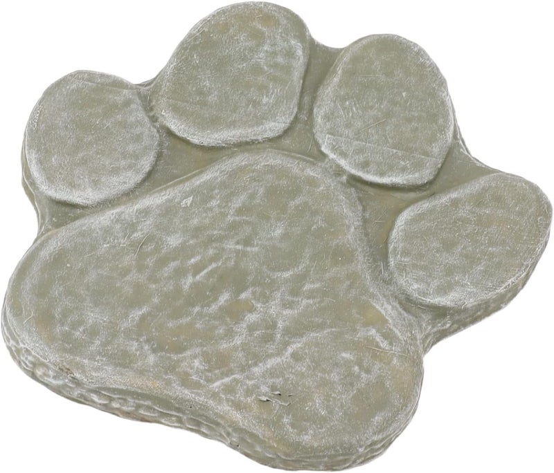 HEEPDD Dog Pawprint Memorial Stone, Outdoor Grave Marker for Pets, Weatherproof Pet Monument for Garden, Lawn and Patio Use (Mossy Green) - Image 3
