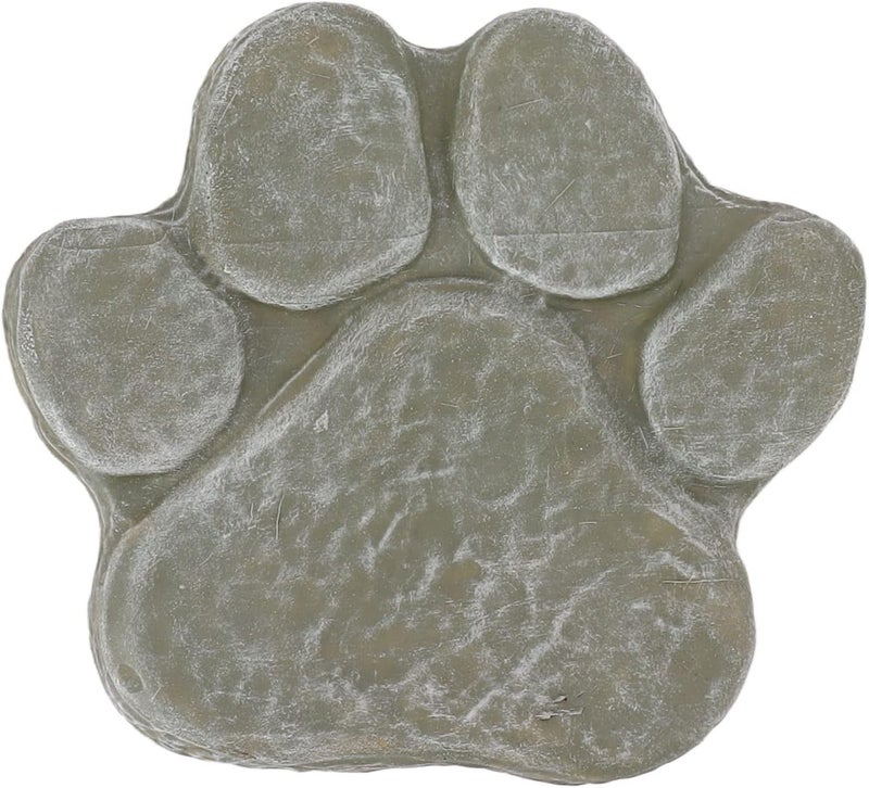 HEEPDD Dog Pawprint Memorial Stone, Outdoor Grave Marker for Pets, Weatherproof Pet Monument for Garden, Lawn and Patio Use (Mossy Green) - Image 1