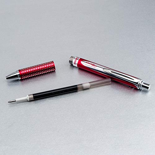 PENTEL EnerGel Alloy Retractable Liquid Gel Pen, Red Barrel, Black Ink, 1 pack (BL407B-A) - Image 4