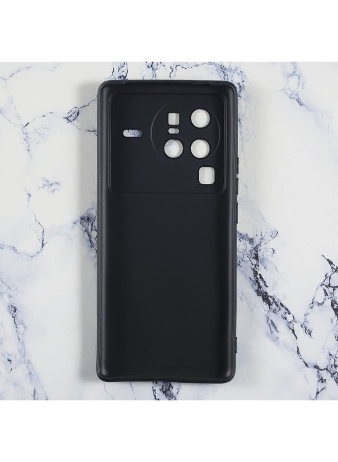 Protective Cover For Vivo X80 Pro , Slim Fit Soft Back  TPU Case Flexible Silicone Cover Compatible For Vivo X80 Pro - Black