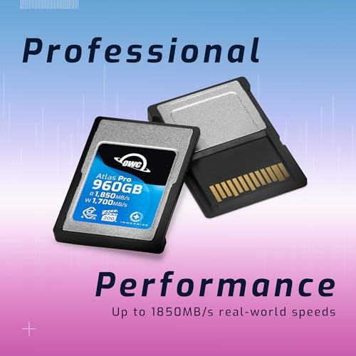 OWC 960GB Atlas Pro High Performance Cfexpress 4.0 Type A Memory Card Professional Grade, up to 1850MB/s Read and 1700MB/s Write Speed - Image 3