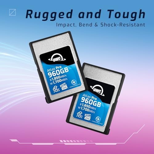 OWC 960GB Atlas Pro High Performance Cfexpress 4.0 Type A Memory Card Professional Grade, up to 1850MB/s Read and 1700MB/s Write Speed - Image 2