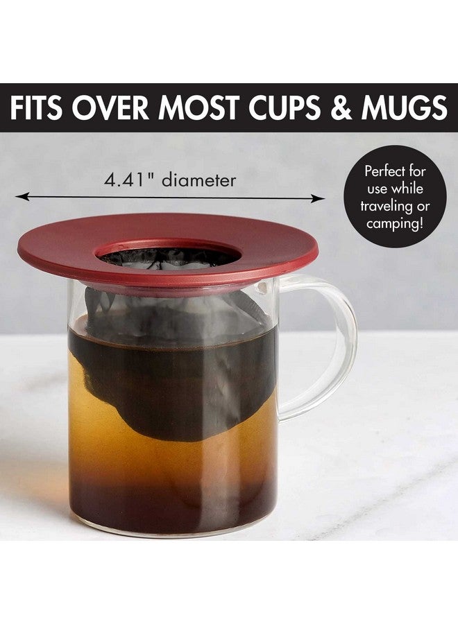 Primula Brew Buddy Portable Pour Over, Reusable Fine Mesh Filter, Dishwasher Safe, Single Serve Coffee or Tea at Any Strength, Ideal for Travel or Camping, Red, 2-Pack - Image 4
