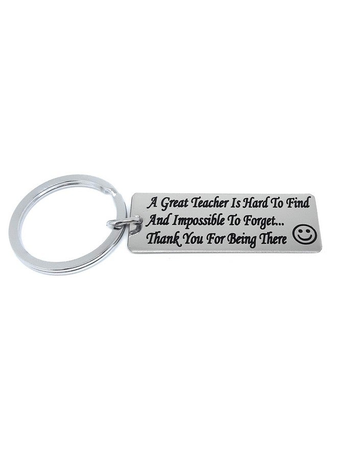 Aura A Great Teacher is Hard to Find Appreciation Gift for Professor Teachers Day Stainless Steel Silver Key Chain - Image 1