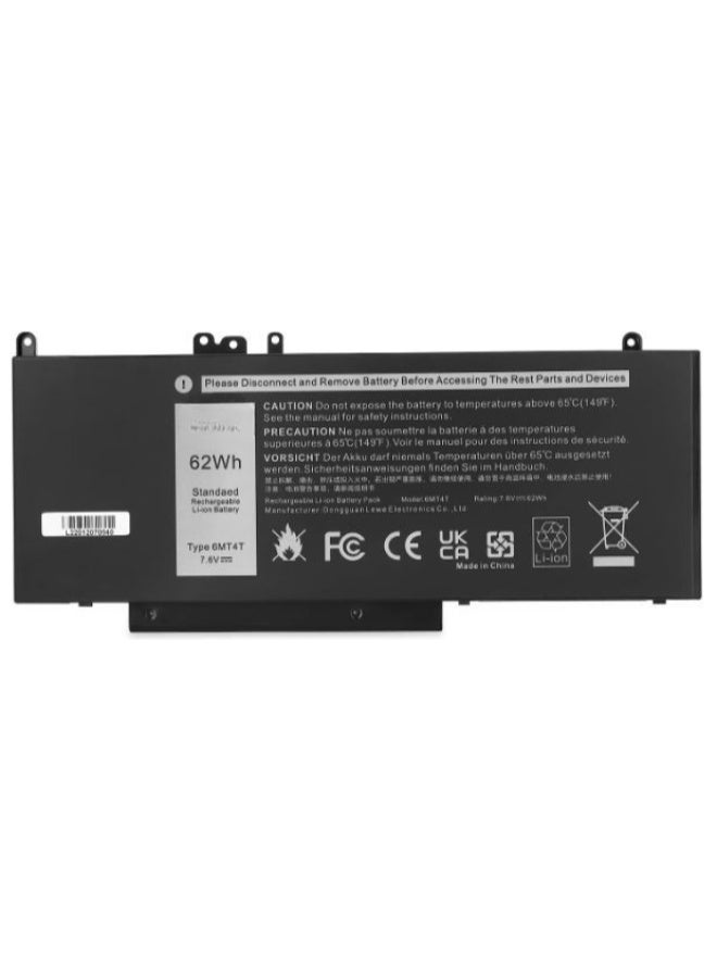 Replacement Laptop Battery 7.6V 62WH – High Capacity Li-Ion Battery Compatible with 14" & 15" Business Laptops and Mobile Workstations - Image 1