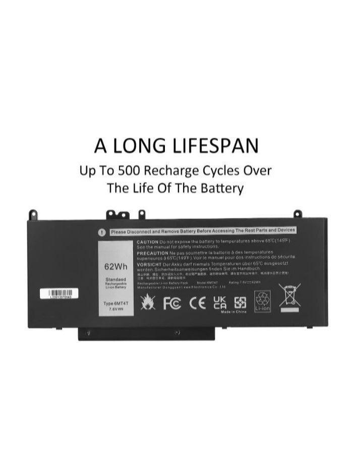 Replacement Laptop Battery 7.6V 62WH – High Capacity Li-Ion Battery Compatible with 14" & 15" Business Laptops and Mobile Workstations - Image 4