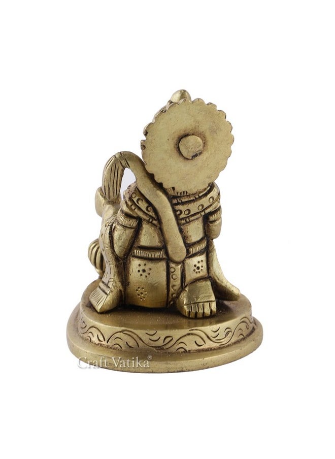 Collectible India Collectible India Lord Hanuman Statue Religious Strength God Sculpture Figurine - Bajrangbali Murti for Puja Ghar (Size 7cm x 5cm)  - Image 5