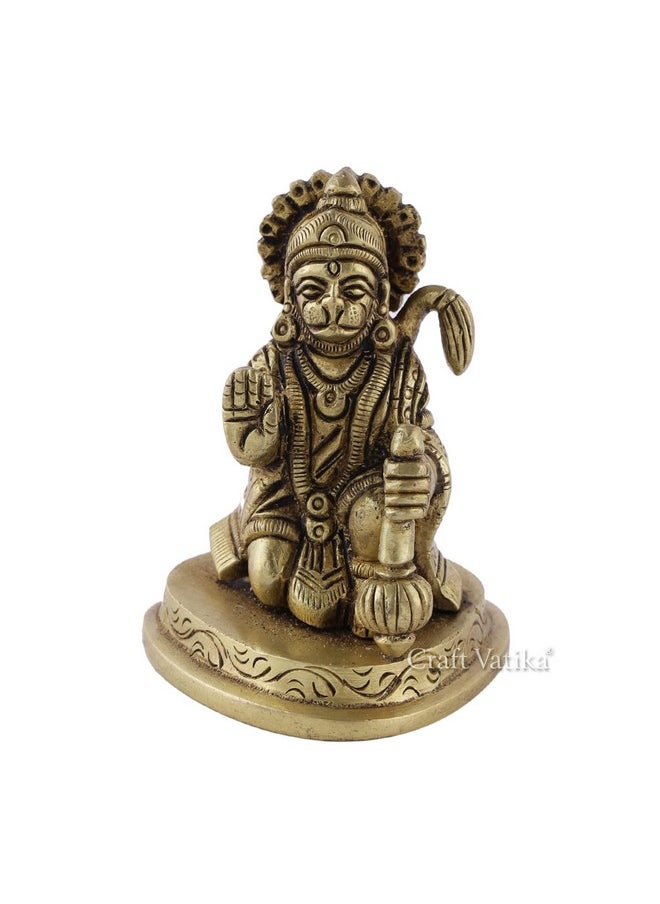 Collectible India Collectible India Lord Hanuman Statue Religious Strength God Sculpture Figurine - Bajrangbali Murti for Puja Ghar (Size 7cm x 5cm)  - Image 2