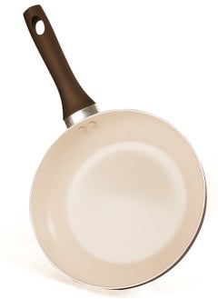 Sweet Home Ceramic Frying Pan Set - 22 CM | PFOA Free, Oven Safe, Induction Compatible, Dishwasher Safe, Grey/Cream  - Image 1