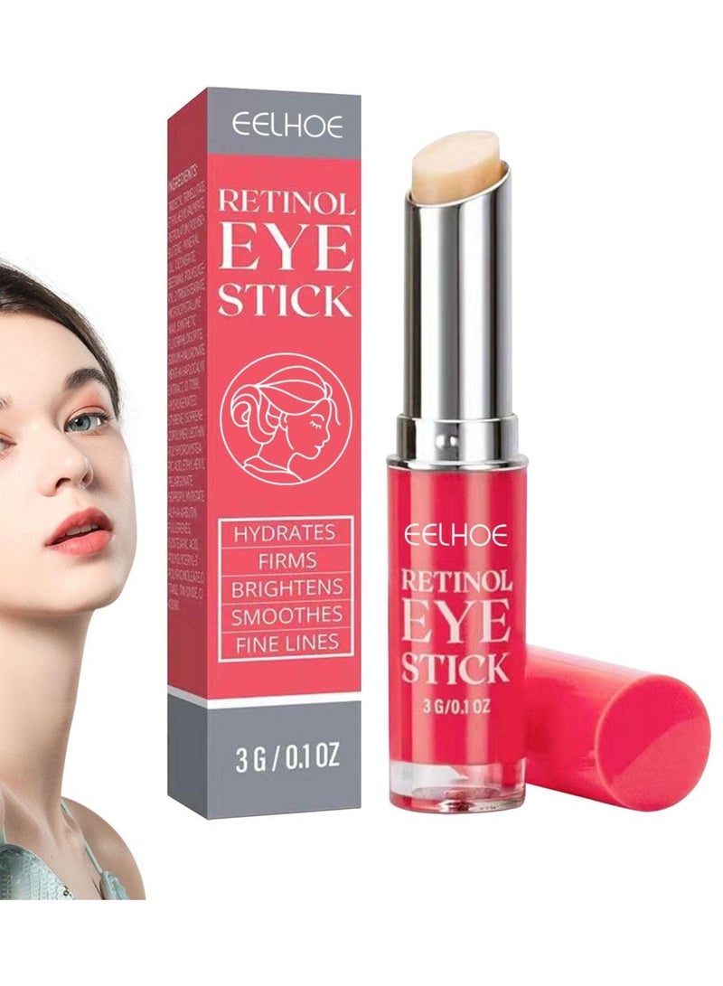 EELHOE Retinol Eye Stick With Collagen And Hyaluronic Acid For Dark Circle Puffiness Eye Bags And Fine Lines Retinol Eye Cream Eye Brightener Stick Under Eye Cream For Anti Aging Improve Eye Skin - Image 1