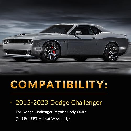 DERMOKA White LED Side Marker Lights Bumper Parking Signal Lamps for 2015-2023 Dodge Challenger 4PCS, Smoked Len - Image 2