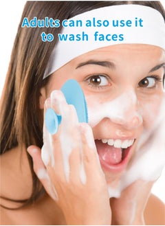 HieerBus Silicone Baby Bath Brush,Baby Shampoo Brush Face Brush for Cradle Cap, Eczema, 2pcs (red+blue)  - Image 4