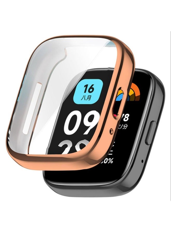 حافظة مكونة من عبوتين متوافقة مع حافظة Xiaomi Redmi Watch 3 lite / Xiaomi Redmi Watch 3 النشطة المصنوعة من مادة TPU المقاومة للصدمات - Image 3