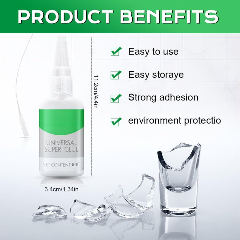 2025 Upgrade Multifunctional Super Glue High Strength Instant Bonding Adhesive for Metal Wood Ceramics Leather Glass 2PCS - Image 3