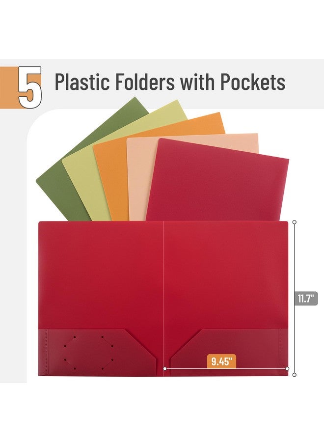 مستر. بين مجلدات بلاستيك بجيوب 5 قطع الوان متنوعة 2 مجلد جيب مجلد بلاستيك 2 جيب مجلدات مدرسية مجلدين جيب 2 مجلدات بلاستيك جيب مجلد بلاستيك جيب - Image 2
