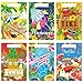 Perthlin 150 Pieces Luau Hawaiian Gift Bags for Kids Summer Tropical Party Favor Hawaiian Goodie Aloha Flamingo Plastic Treat Bags with Handles for Summer Goody Gift Party Supplies 6 Styles - Image 1